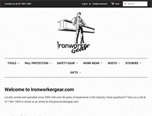 Tablet Screenshot of ironworkergear.com